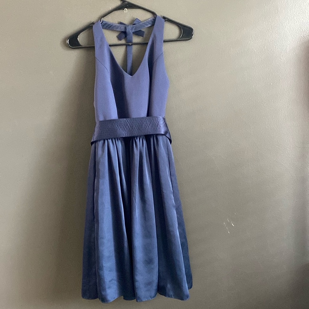 Dark Blue Short Cocktail/ Bridesmaid Dress